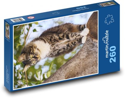 Kočka na stromě - puzzle 260 dílků