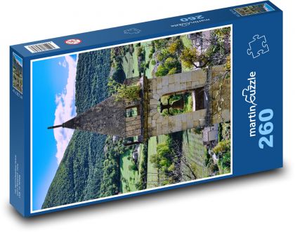 Kostol - zvonica - Puzzle 260 dielikov, rozmer 41x28,7 cm