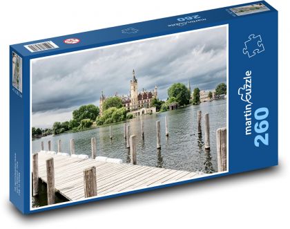 Schwerin - Niemcy, jezioro - Puzzle 260 elementów, rozmiar 41x28,7 cm