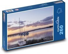 Lodě - soumrak Puzzle 260 dílků - 41 x 28,7 cm