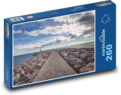 Latarnia morska - molo - Puzzle 260 elementów, rozmiar 41x28,7 cm