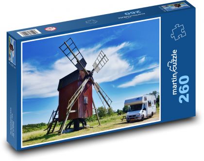 Windmill - motorhome - Puzzle 260 pieces, size 41x28.7 cm 