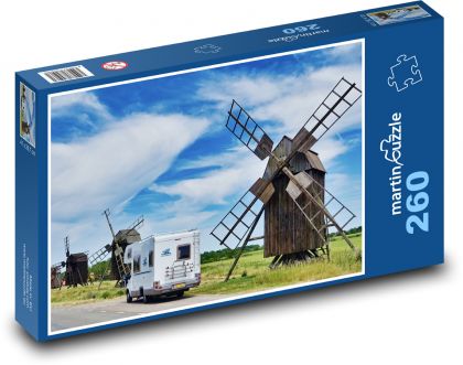 Obytné auto - mlýny - puzzle 260 dílků