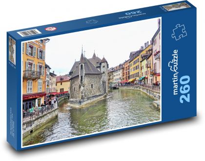 Historyczne miasto - rzeka - Puzzle 260 elementów, rozmiar 41x28,7 cm
