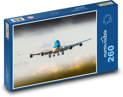 Boeing - 747 - Puzzle 260 elementów, rozmiar 41x28,7 cm