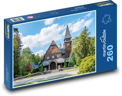 Zabytkowy kościół - Puzzle 260 elementów, rozmiar 41x28,7 cm