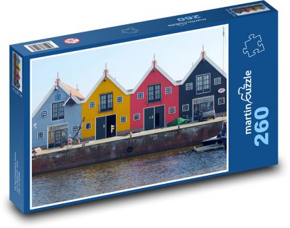 Norwegian wooden houses - Puzzle 260 pieces, size 41x28.7 cm 