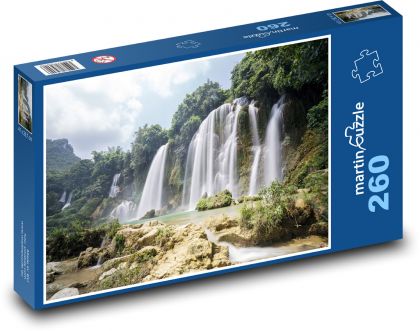 Wald - Wasserfall - Puzzle - 260 Teile