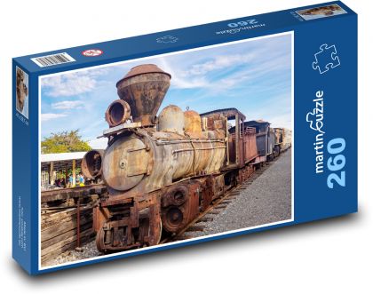 Hrdzavá lokomotíva - Puzzle 260 dielikov, rozmer 41x28,7 cm