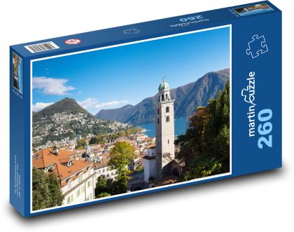 Lugano - Švajčiarsko - Puzzle 260 dielikov, rozmer 41x28,7 cm