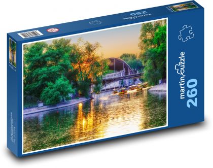 Západ slunce v parku - puzzle 260 dílků