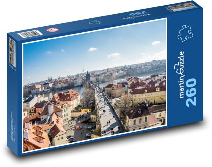 Praga - Most Karola - Puzzle 260 elementów, rozmiar 41x28,7 cm