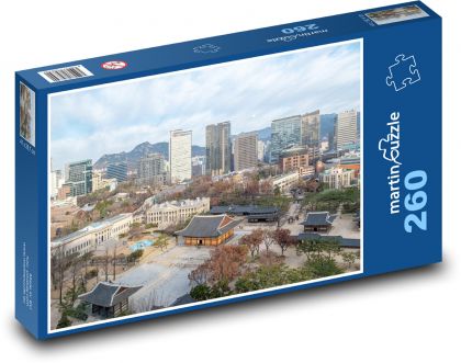 Hanok - Seoul, Korea - Puzzle 260 pieces, size 41x28.7 cm 