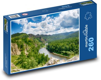 Hory - řeka - Puzzle 260 dílků, rozměr 41x28,7 cm