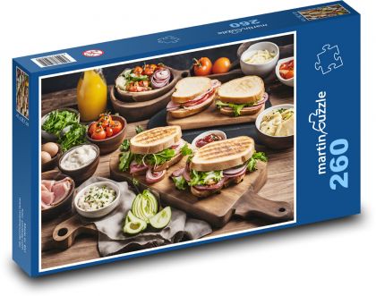 Jedlo - sendviče - Puzzle 260 dielikov, rozmer 41x28,7 cm