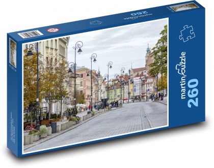 Polska - Warszawa - Puzzle 260 elementów, rozmiar 41x28,7 cm