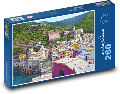 Taliansko - dedina - Puzzle 260 dielikov, rozmer 41x28,7 cm