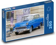 Historické modré auto Puzzle 260 - 41x28,7 cm