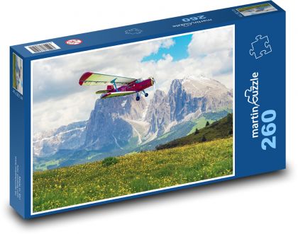 Letadlo - hory - puzzle 260 dílků