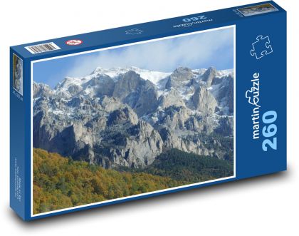 Szczyty górskie - Puzzle 260 elementów, rozmiar 41x28,7 cm