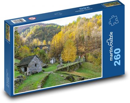 Italien - Bergtal - Puzzle - 260 Teile