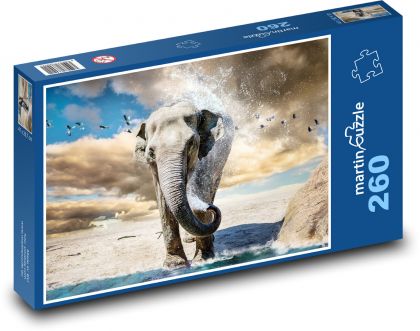 Elephant - Safari - Puzzle 260 pieces, size 41x28.7 cm 