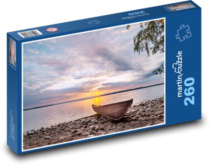 Sonnenuntergang - Ruderboot - Puzzle - 260 Teile