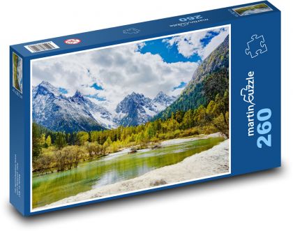 Jezero - hory - puzzle 260 dílků