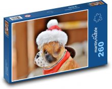 Hund - Weihnachtsmütze Puzzle 260 Teile - 41 x28,7 cm