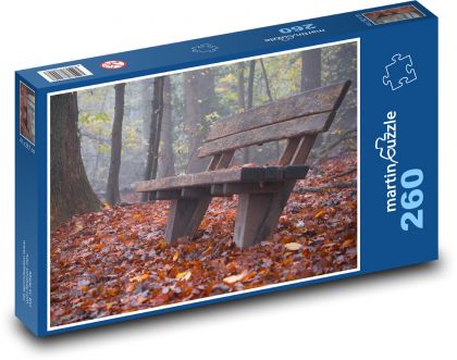 Park - lavička - Puzzle 260 dielikov, rozmer 41x28,7 cm