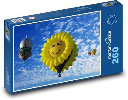 Teplovzdušný balón - Puzzle 260 dielikov, rozmer 41x28,7 cm