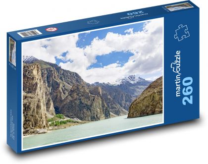 Jezioro - Pakistan - Puzzle 260 elementów, rozmiar 41x28,7 cm