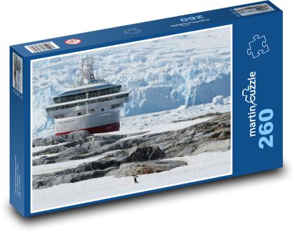Lodowiec - śnieg - Puzzle 260 elementów, rozmiar 41x28,7 cm