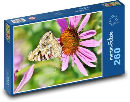 Butterfly on a flower - Puzzle 260 pieces, size 41x28.7 cm 