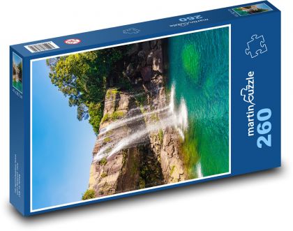 Wodospad - Meghalaya, Indie - Puzzle 260 elementów, rozmiar 41x28,7 cm
