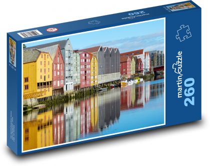 Nórsko - Trondheim - Puzzle 260 dielikov, rozmer 41x28,7 cm