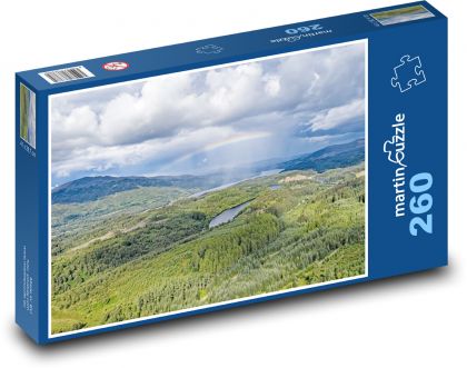 Příroda - duha - puzzle 260 dílků