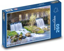 Vodní mlýn - vodopád Puzzle 260 dílků - 41 x 28,7 cm