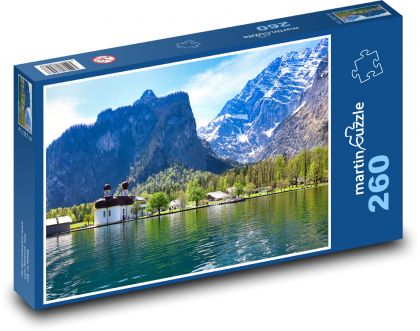 Königssee - jezero, Německo - Puzzle 260 dílků, rozměr 41x28,7 cm