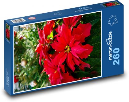 Christmas Star  Flower - Puzzle 260 pieces, size 41x28.7 cm 