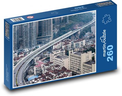 Autostrada - droga, Chiny - Puzzle 260 elementów, rozmiar 41x28,7 cm