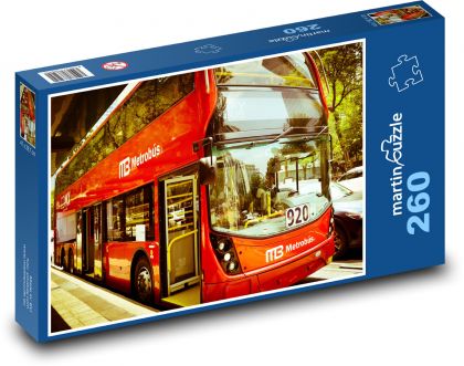 Roter Bus - Mexiko - Puzzle - 260 Teile