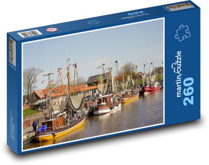 Port - statki - Puzzle 260 elementów, rozmiar 41x28,7 cm