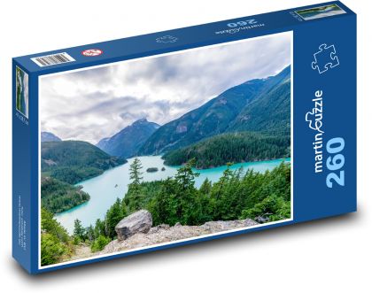 Mountain lake - Puzzle 260 pieces, size 41x28.7 cm 