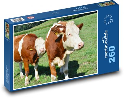 Poľnohospodárstvo - kravy - Puzzle 260 dielikov, rozmer 41x28,7 cm