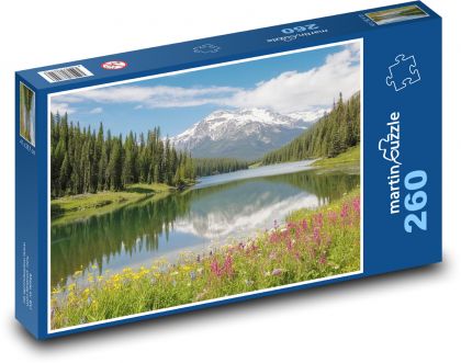 Horské jezero - Puzzle 260 dílků, rozměr 41x28,7 cm