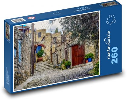 Ulice - kamenné domy - puzzle 260 dílků