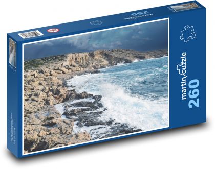 Skalnaté pobrežie - oceán - Puzzle 260 dielikov, rozmer 41x28,7 cm