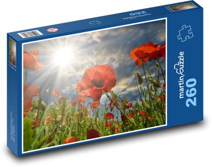 Sun - poppies - Puzzle 260 pieces, size 41x28.7 cm 