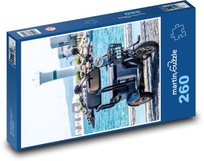 Electric motorcycle - beacon - Puzzle 260 pieces, size 41x28.7 cm 